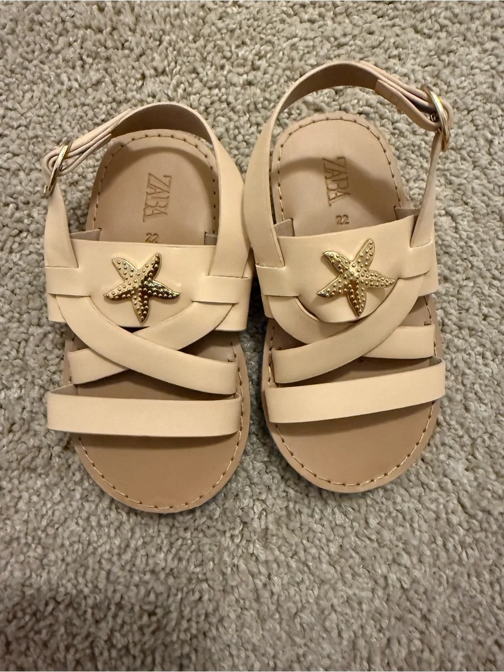 ZARA Kids Girls Starfish Sandals Size 22
